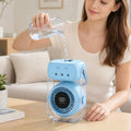 Water Cooling Fan with 3 Mist Sprayers 200 Speed LED Digital Screen Portable Fan for Personal Use