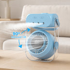 Water Cooling Fan with 3 Mist Sprayers 200 Speed LED Digital Screen Portable Fan for Personal Use