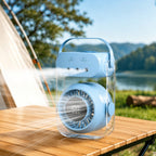 Water Cooling Fan with 3 Mist Sprayers 200 Speed LED Digital Screen Portable Fan for Personal Use