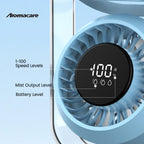 Water Cooling Fan with 3 Mist Sprayers 200 Speed LED Digital Screen Portable Fan for Personal Use