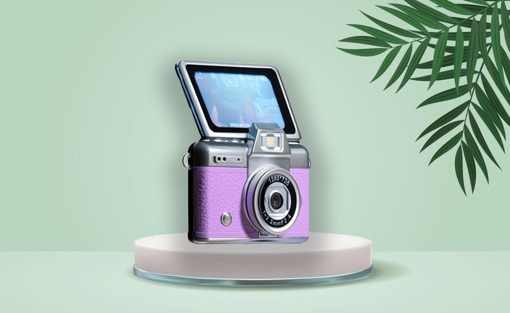Mini Flip Digital Camera LK-027 📸 | Cute Retro Toy Camera with Flip Screen & HD Video